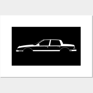 Cadillac Seville (1986) Silhouette Posters and Art